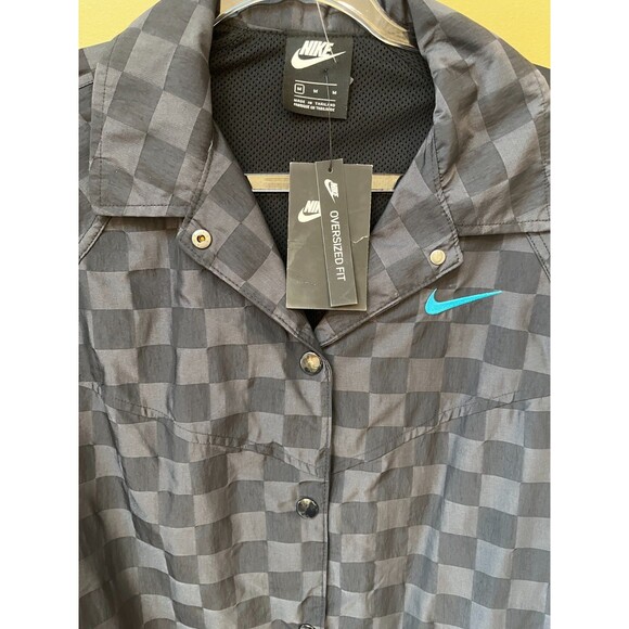 Nike Size M NEW Sportswear Icon Clash Black Woven Jacket CZ8170-010 Oversized - Picture 6 of 11